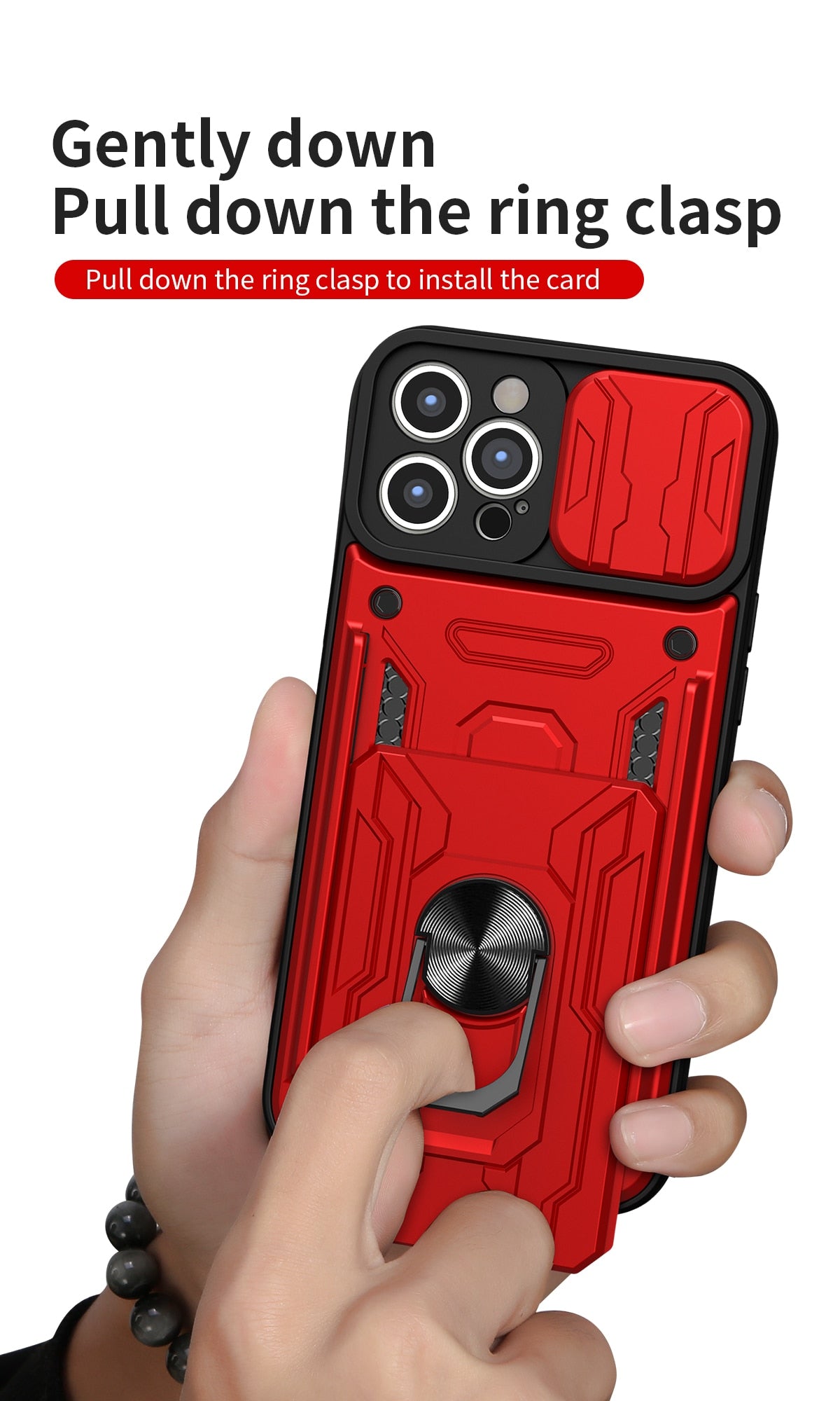 Hidden Slide Card Slot Case For iPhone 15 14 13 Pro Max 12 Pro Plus Cases