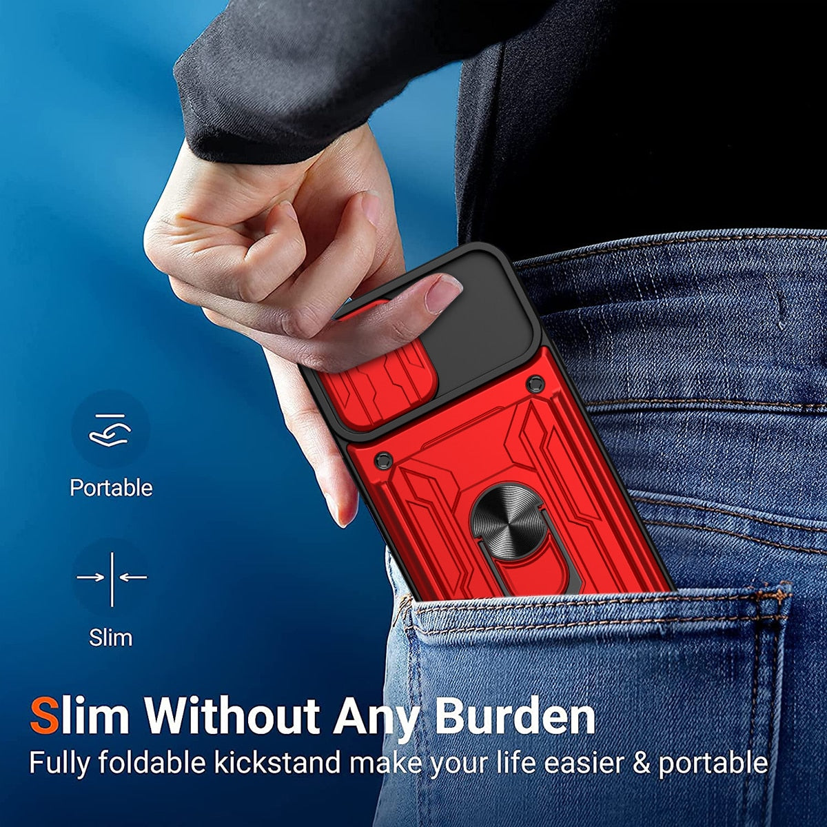 Hidden Slide Card Slot Case For iPhone 15 14 13 Pro Max 12 Pro Plus Cases