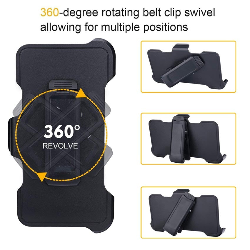 iPhone 15 14 13 12, 3 in1 Shockproof Defend Case Cover Belt Clip