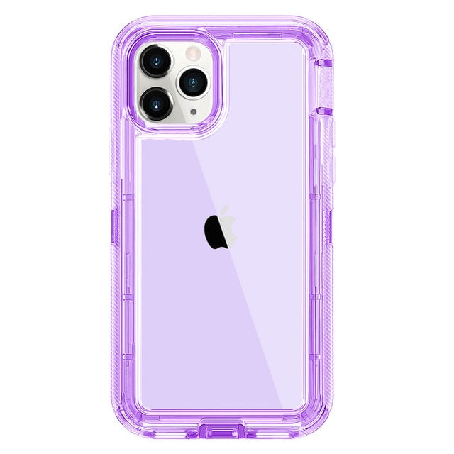 For iPhone 15 12 13 14 Pro Max Plus Clear Shockproof Case