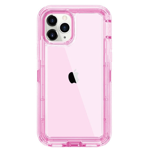 For iPhone 15 12 13 14 Pro Max Plus Clear Shockproof Case