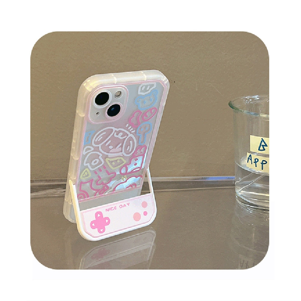 Phone Case For iPhone 14 Pro Max 13 12 14 Plus Cover With Stand Holder