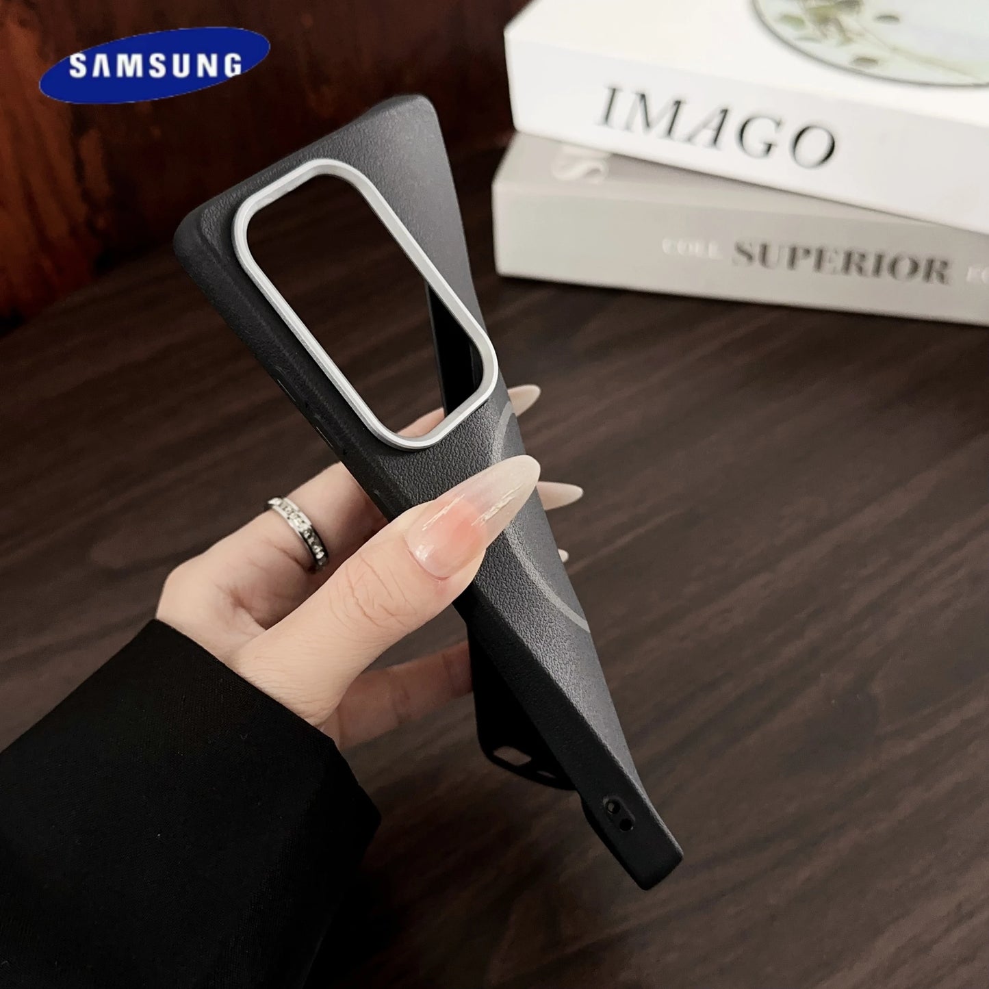 Luxury Leather Texture For Magsafe Magnetic Case