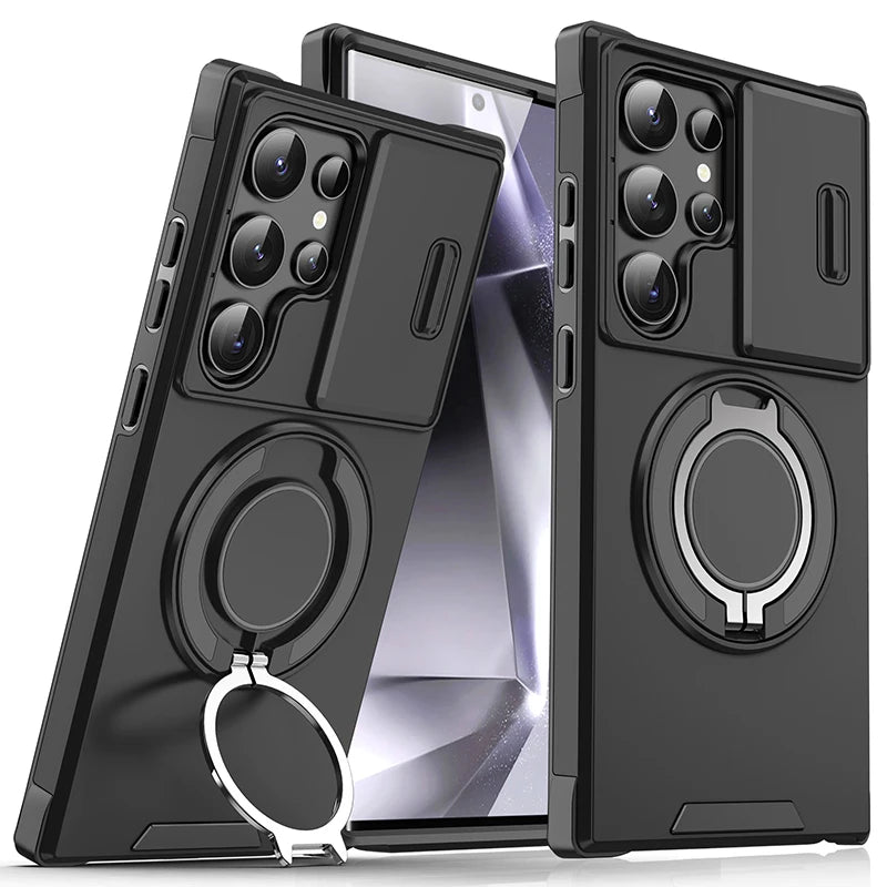 Metal Ring Car Holder Phone Case