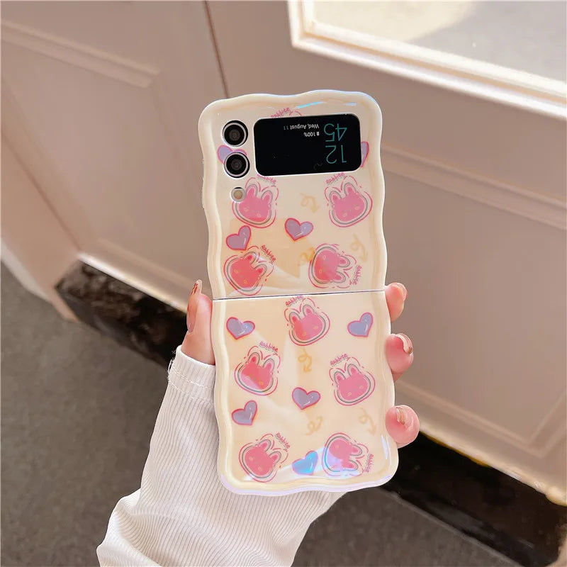 Rabbit Lanyard Phone Case For Samsung Galaxy Z Flip 3 4 5