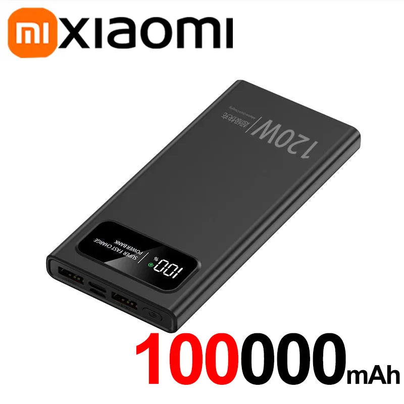 100000mAh 120W Power Bank Super Fast Charging Battery Power Bank