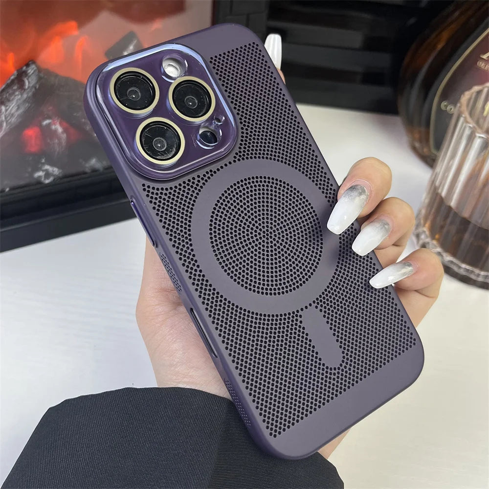 Heat Dissipation Plating Magnetic Magsafe Phone Case