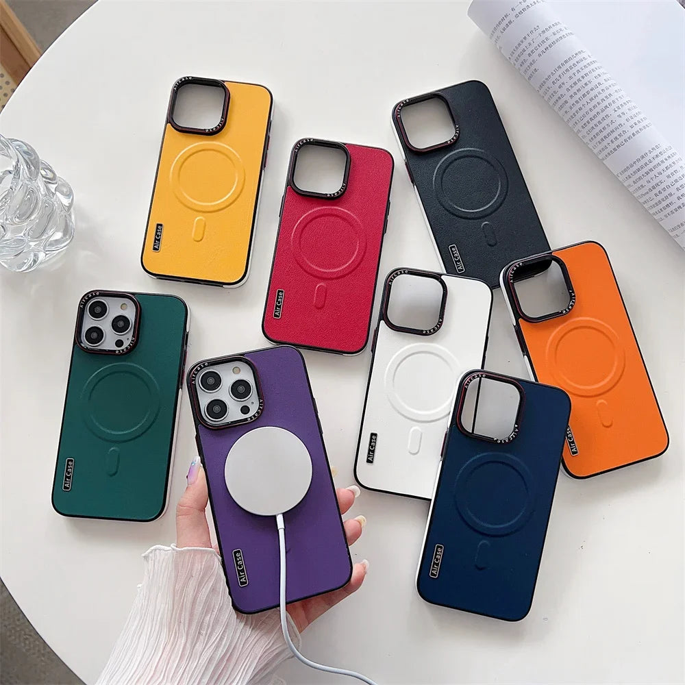 Leather Magsafe Case For iPhone Cover