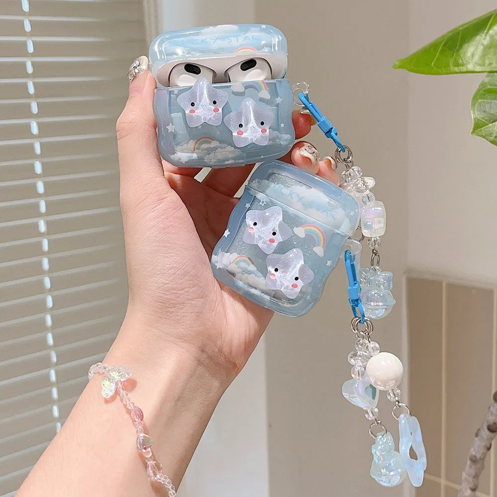 Cute Star Case For Airpods 1 2 3 Pro 2 Cover