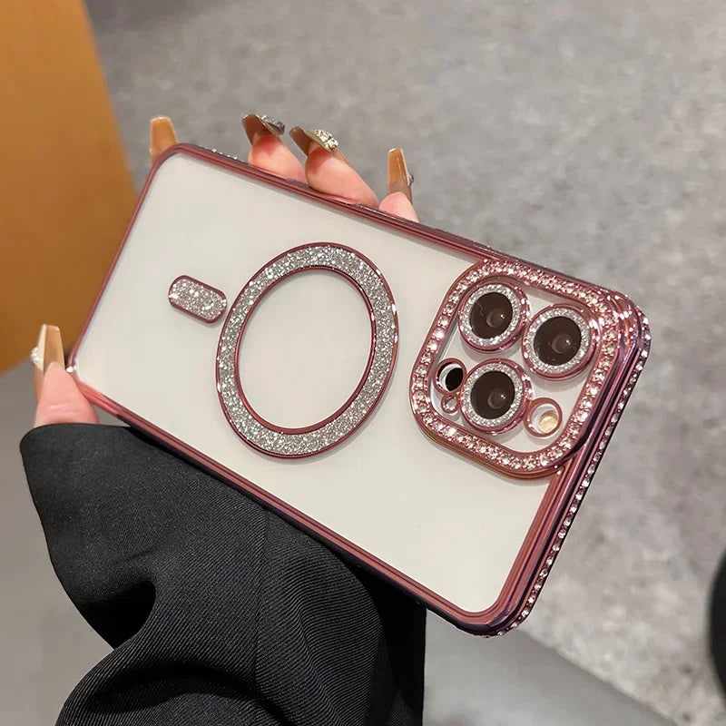\Bling Crystal Phone Case Magsafe Magnetic Cover