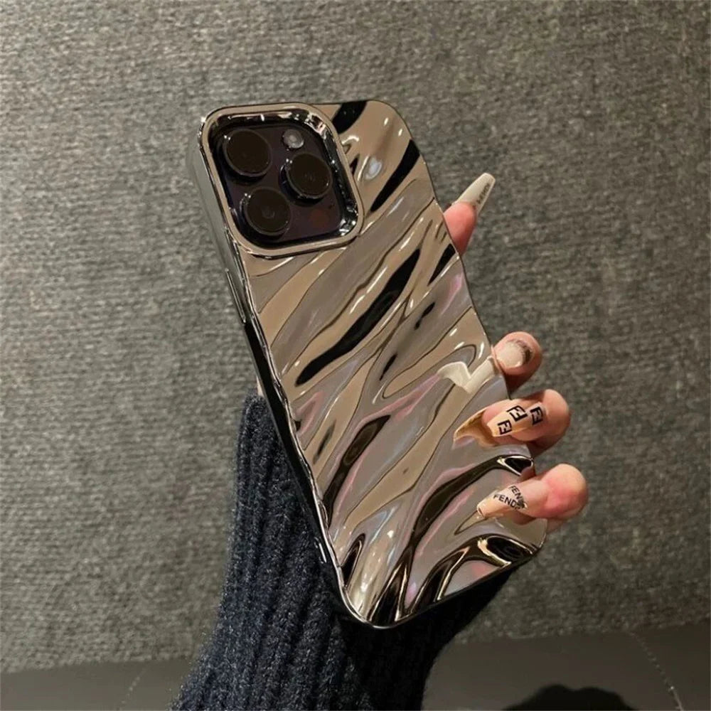 Luxury Wave Pattern Glossy Case
