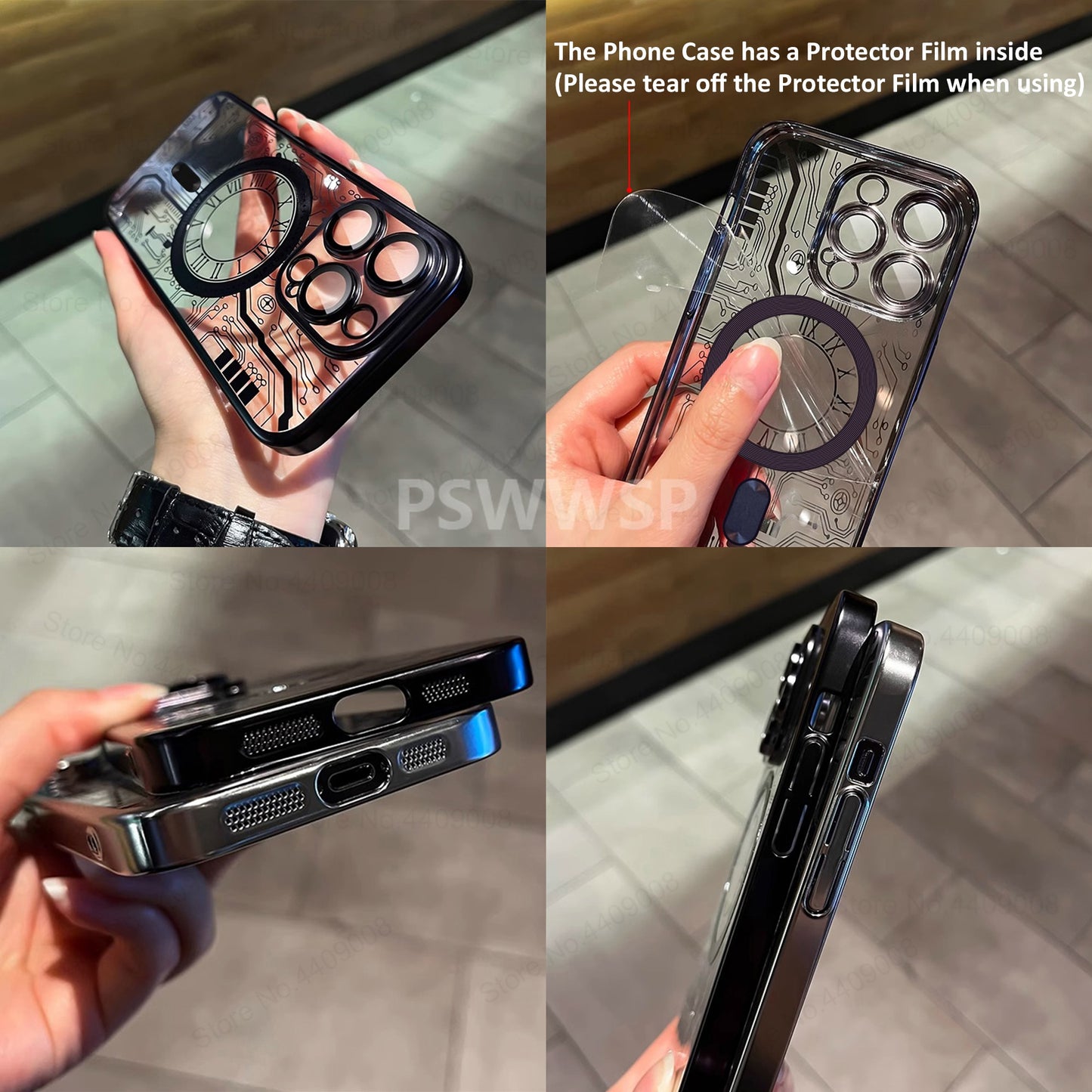 iPhone 15 14 13 12 Creative Diagram Case Magsafe Plating Cover