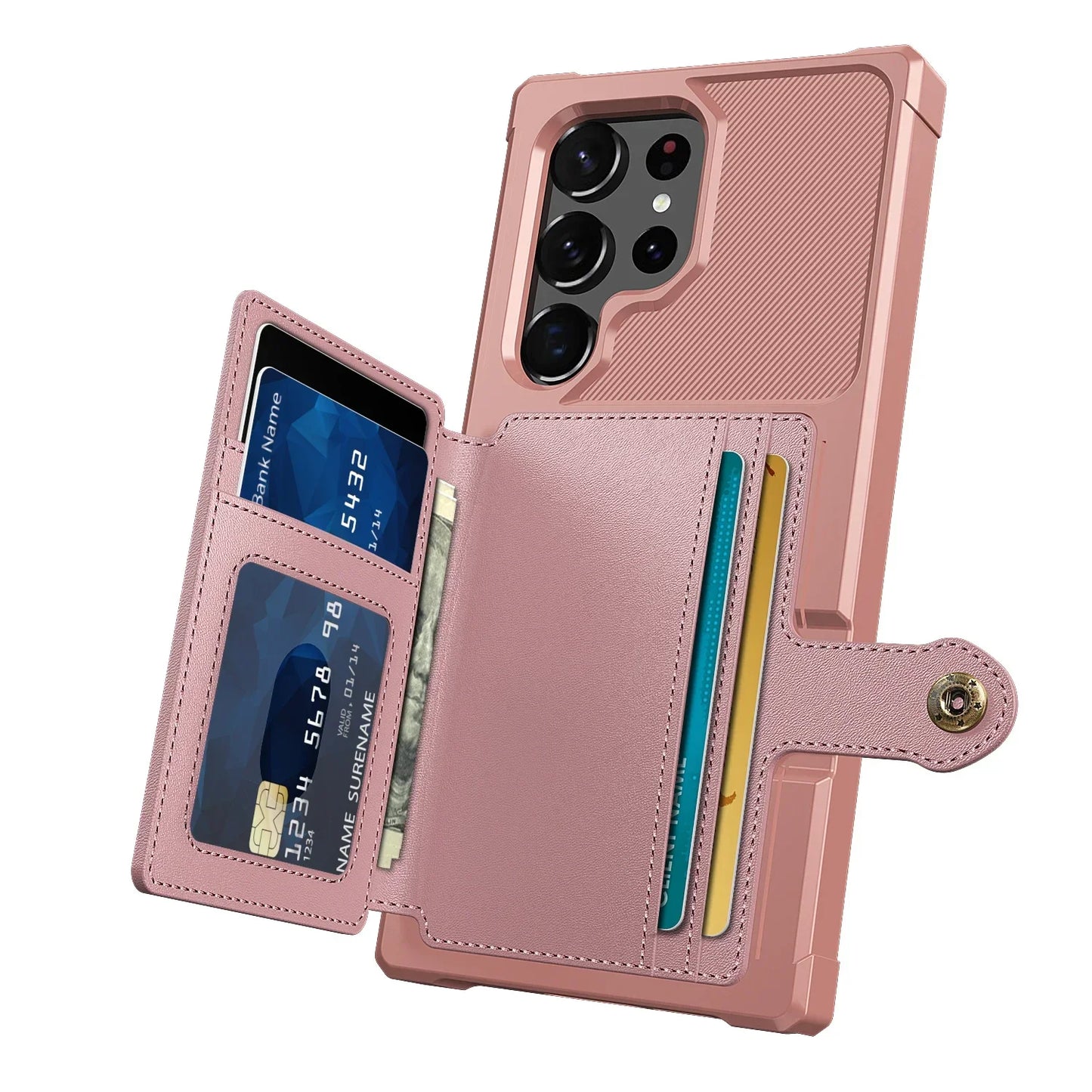 Credit Card Case Leather Flip Wallet Cover