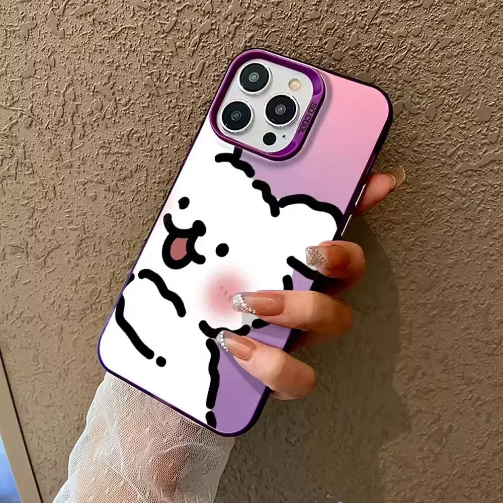 Cute Anime Dog Lovers Couple Phone Case