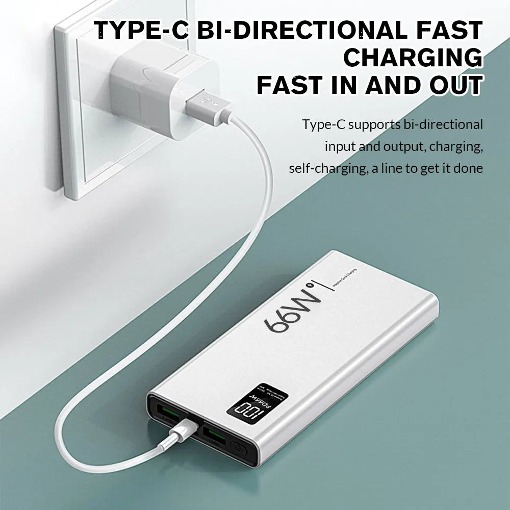 66W Super Fast Charging Portable Power Bank 20000mAh