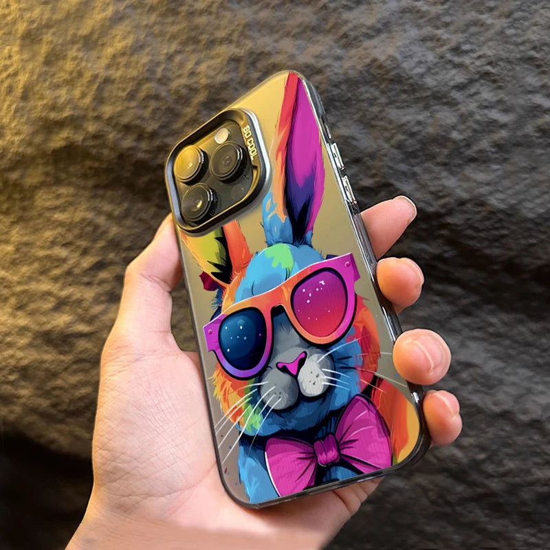 Cute Colorful Rabbit Case For iPhone Cover