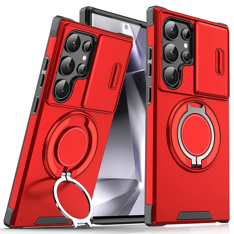 Metal Ring Car Holder Phone Case