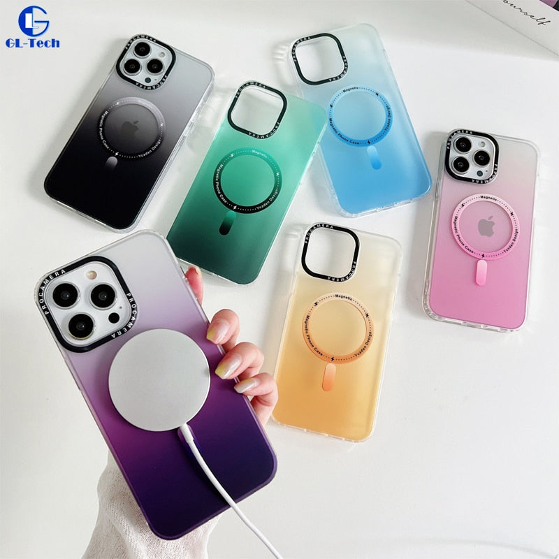 iPhone 15 14 13 12 Matte Transparent Soft Frame Shockproof Case