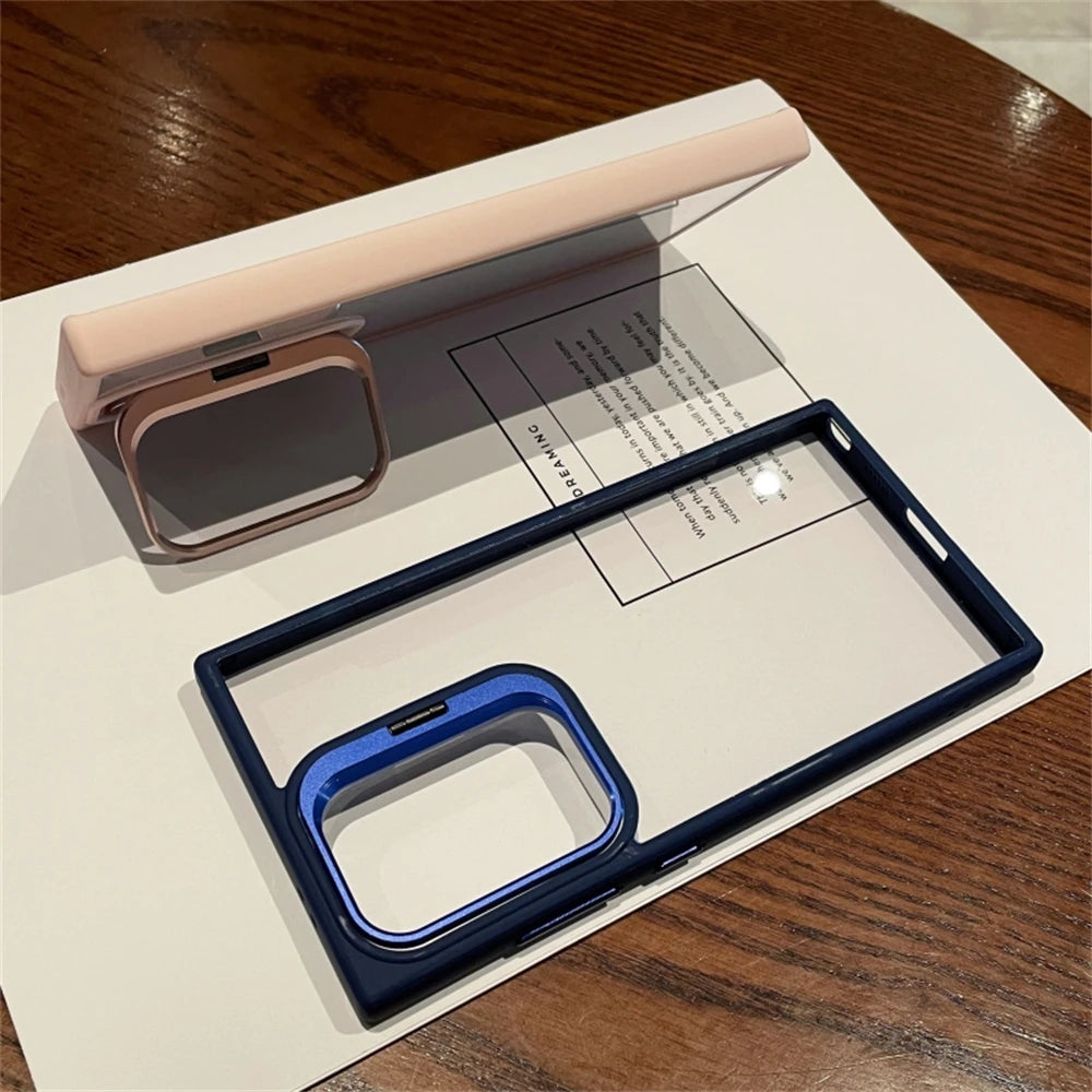 Matte Samsung S24 Ultra S23 FE S22 Plus Stand Shockproof Cover