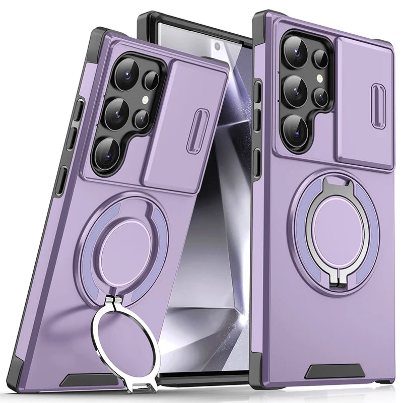 Metal Ring Car Holder Phone Case