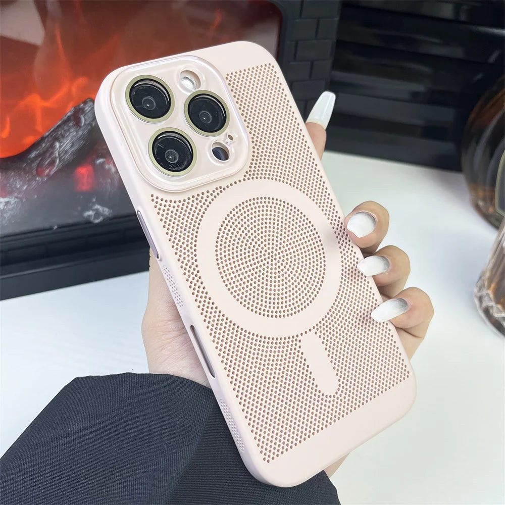 Heat Dissipation Plating Magnetic Magsafe Phone Case