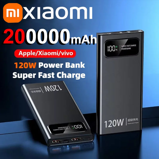 100000mAh 120W Power Bank Super Fast Charging Battery Power Bank