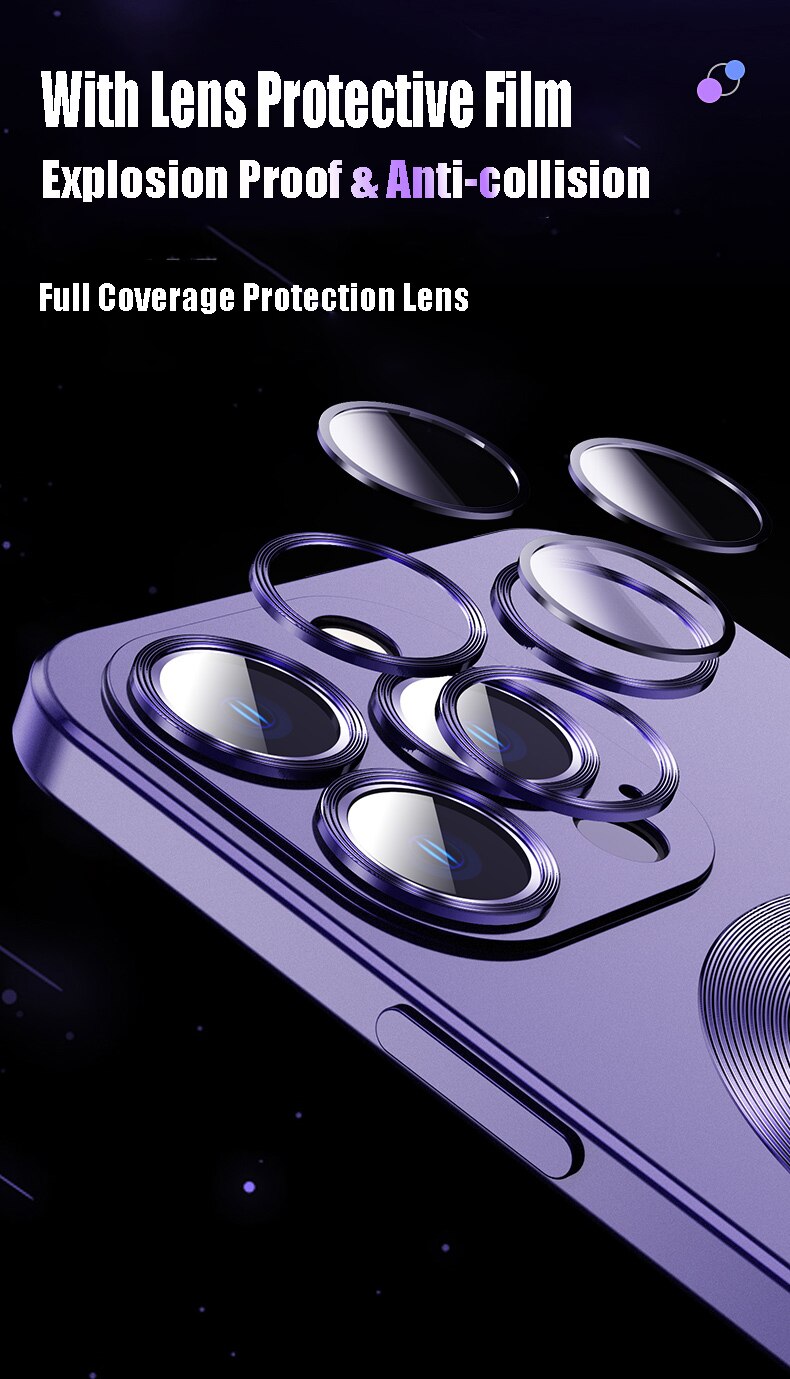 Magsafe Magnetic Case for iPhone 15 14 13 12 Pro Plus Soft Cover