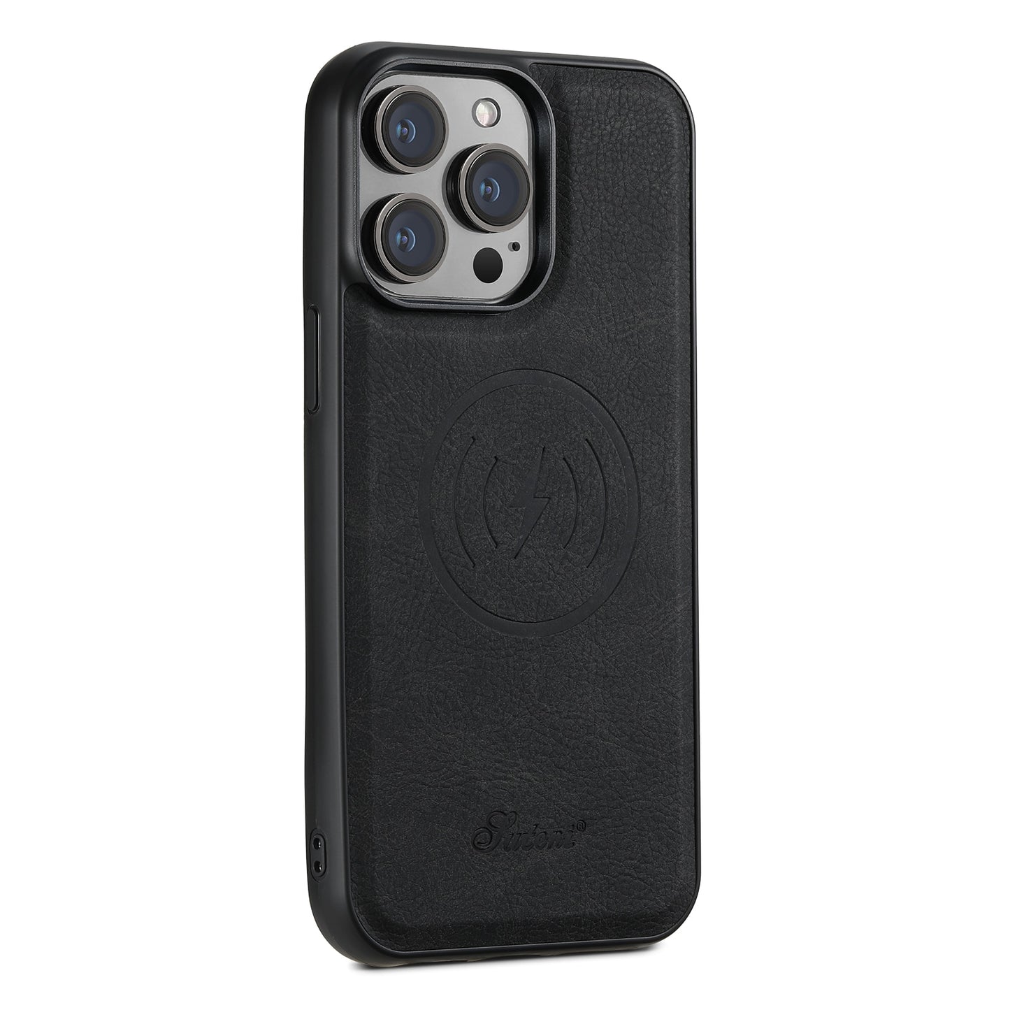 iPhone 15 14 13 12 Magnetic MagSafe Card Holder 2 in 1 Leather Phone Case