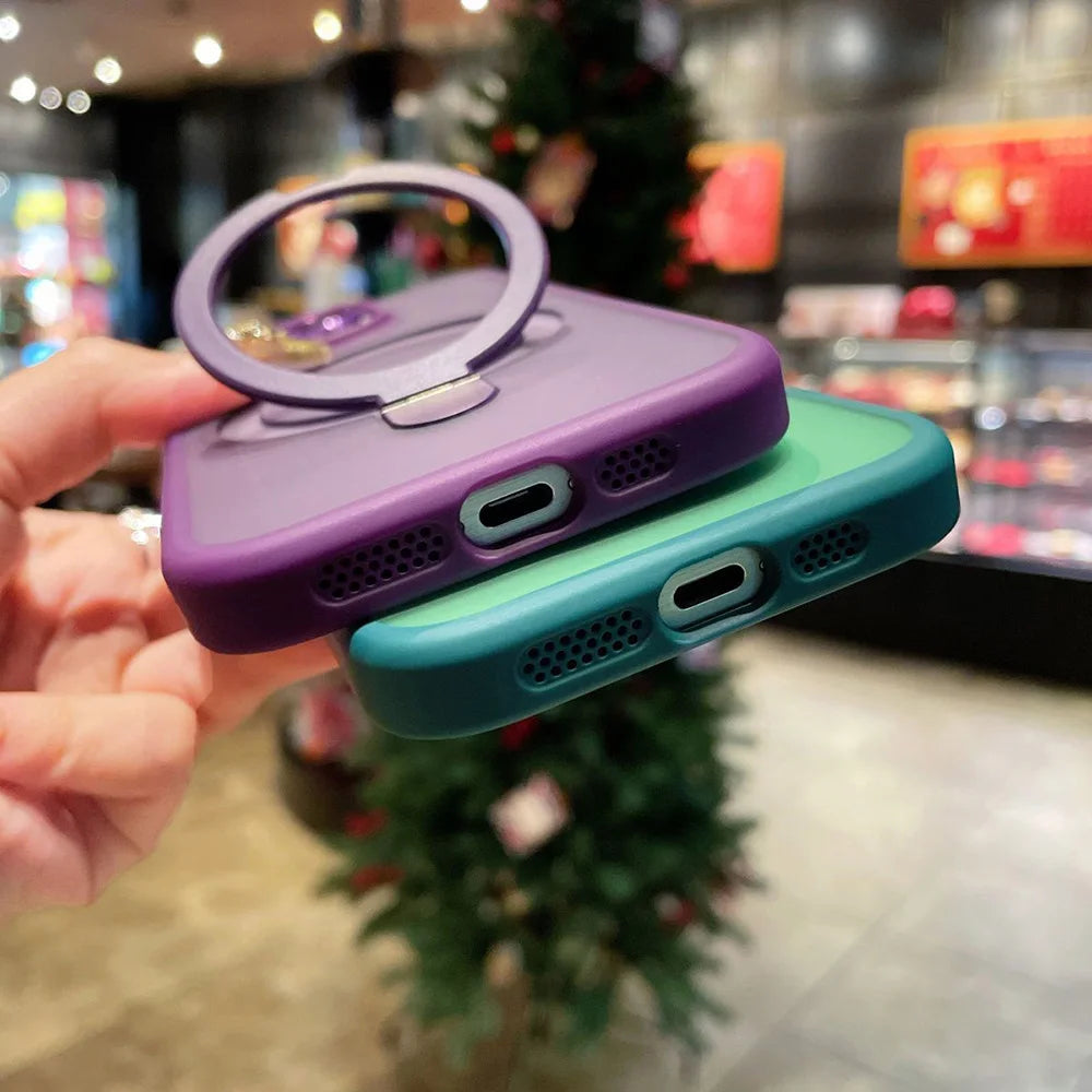Metal Ring Stand Matte Magnetic Case