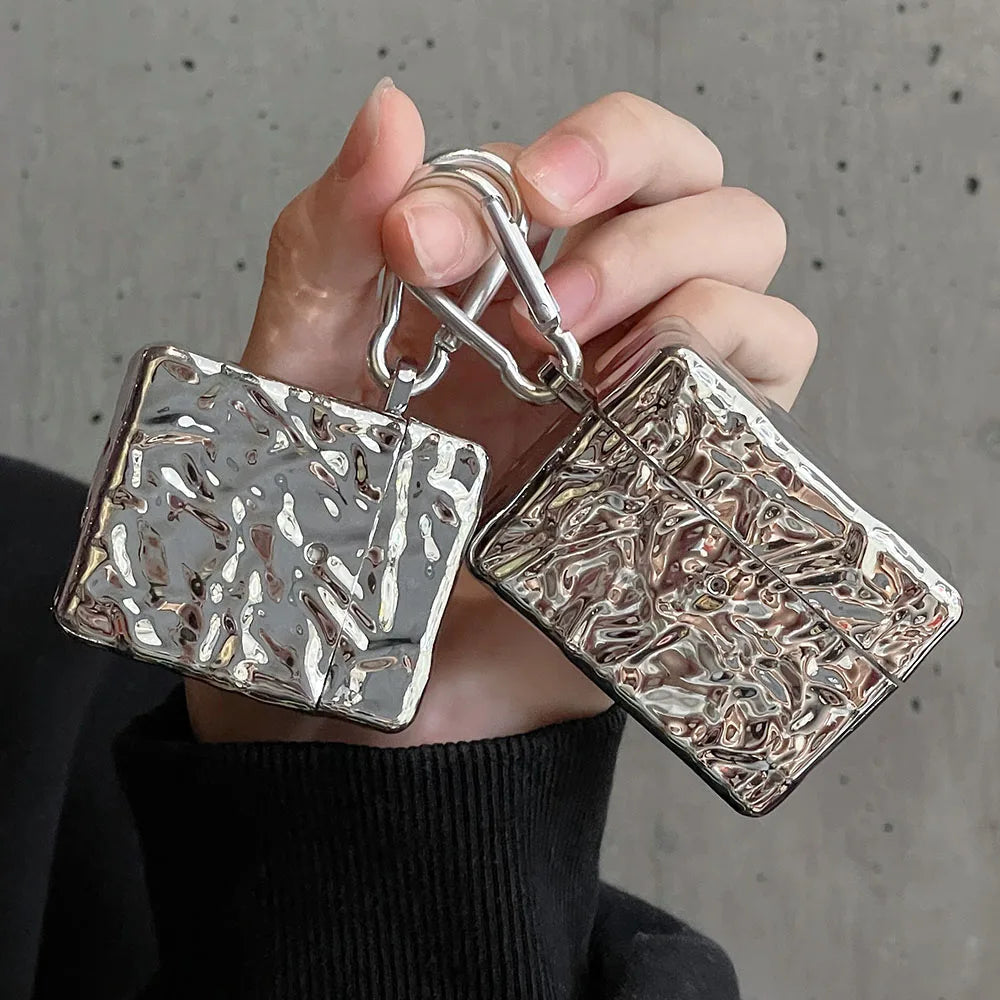 Silver Case for AirPods 3 Pro 2 Earphone Case for AirPod 1/2/3 Cover