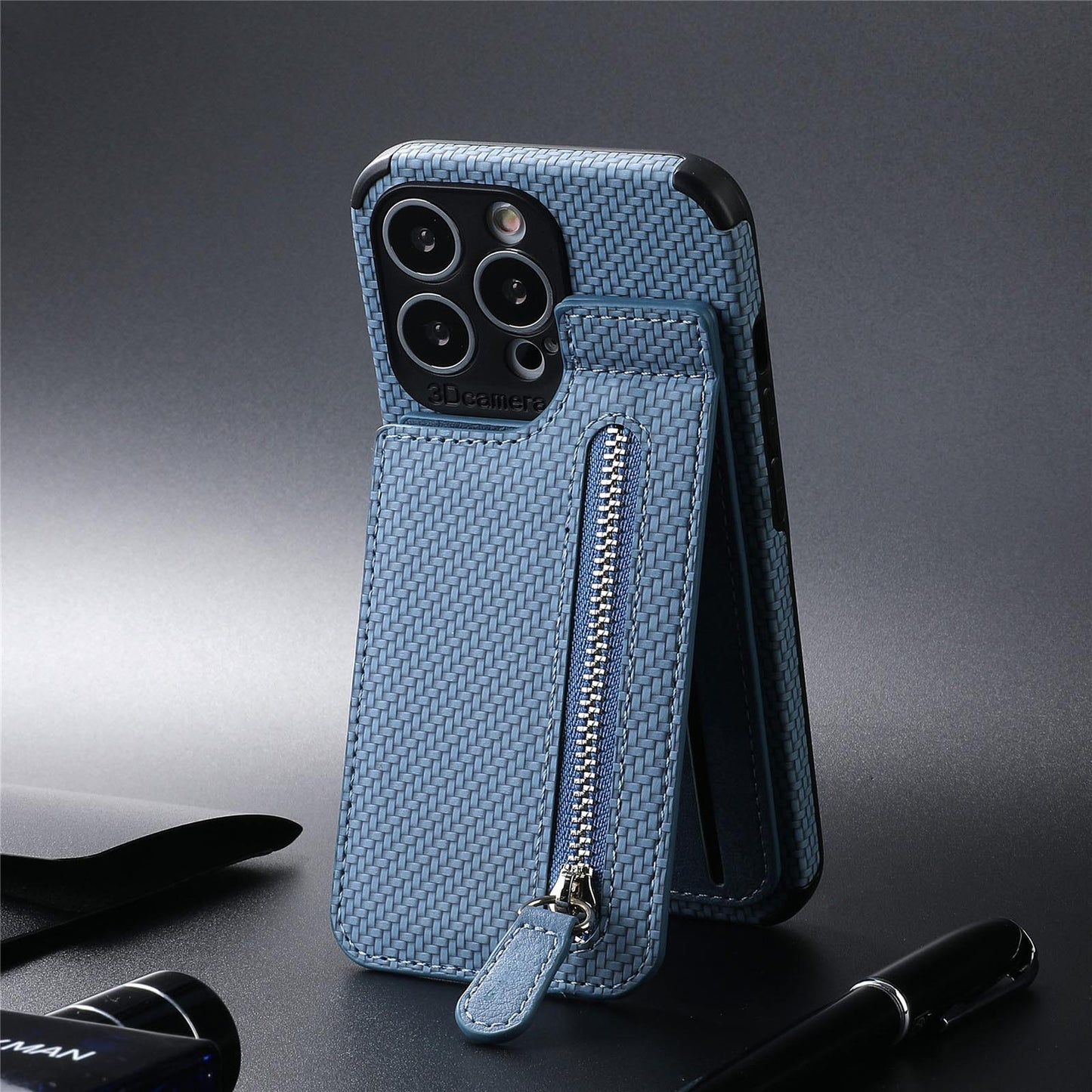 Zipper Cards Wallet Leather iPhone 14 iPhone 13/12, Pro, Pro Max, Phone Case