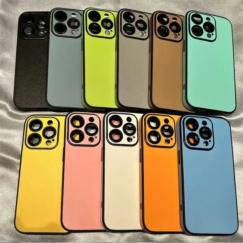 Double Color Leather iPhone Case
