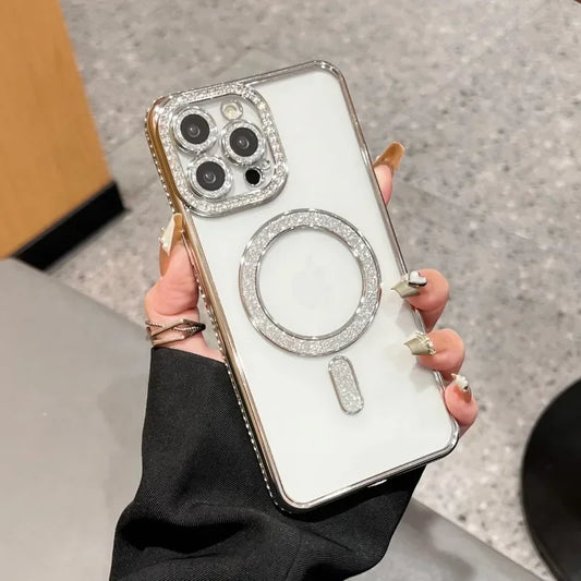\Bling Crystal Phone Case Magsafe Magnetic Cover