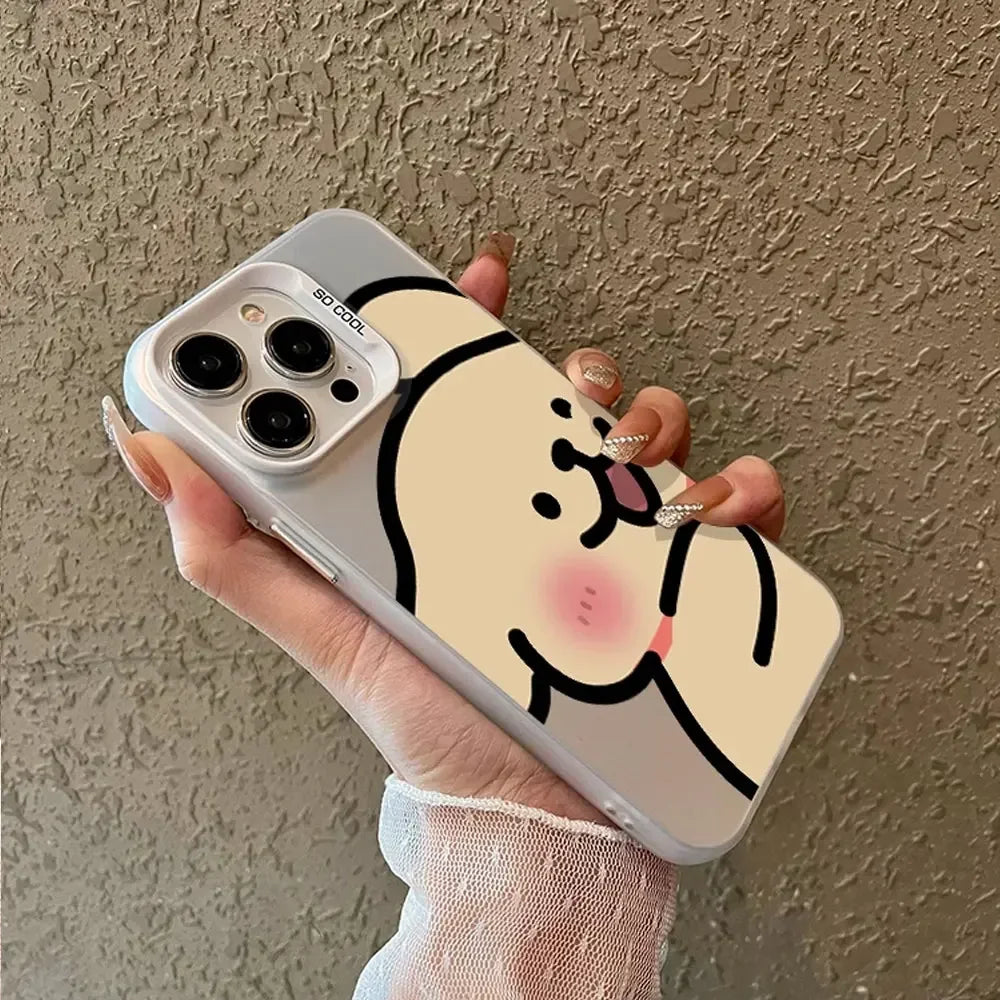 Cute Anime Dog Lovers Couple Phone Case