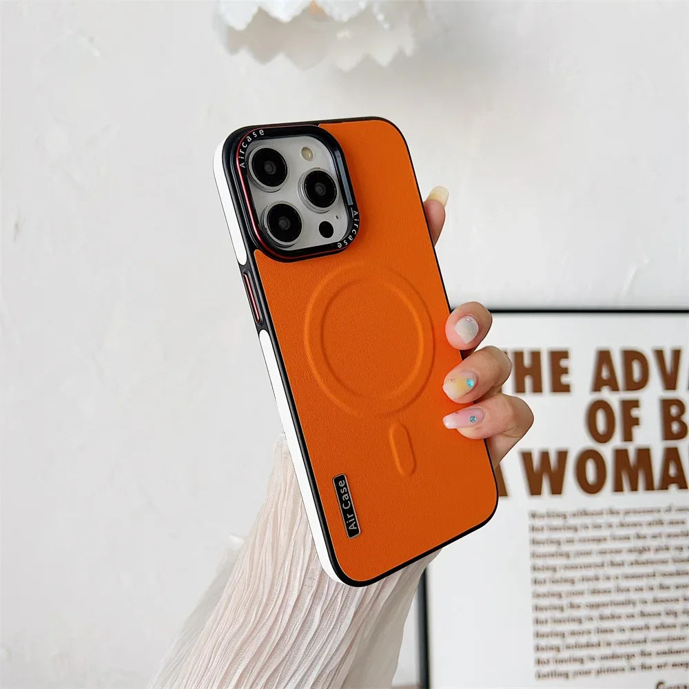 Leather Magsafe Case For iPhone Cover