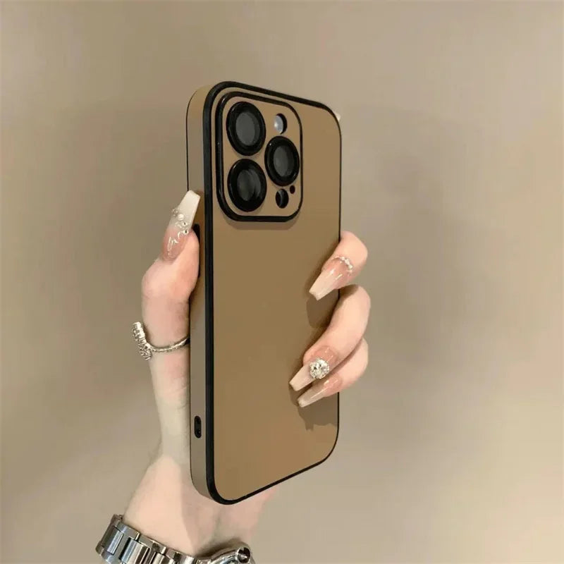 Double Color Leather iPhone Case