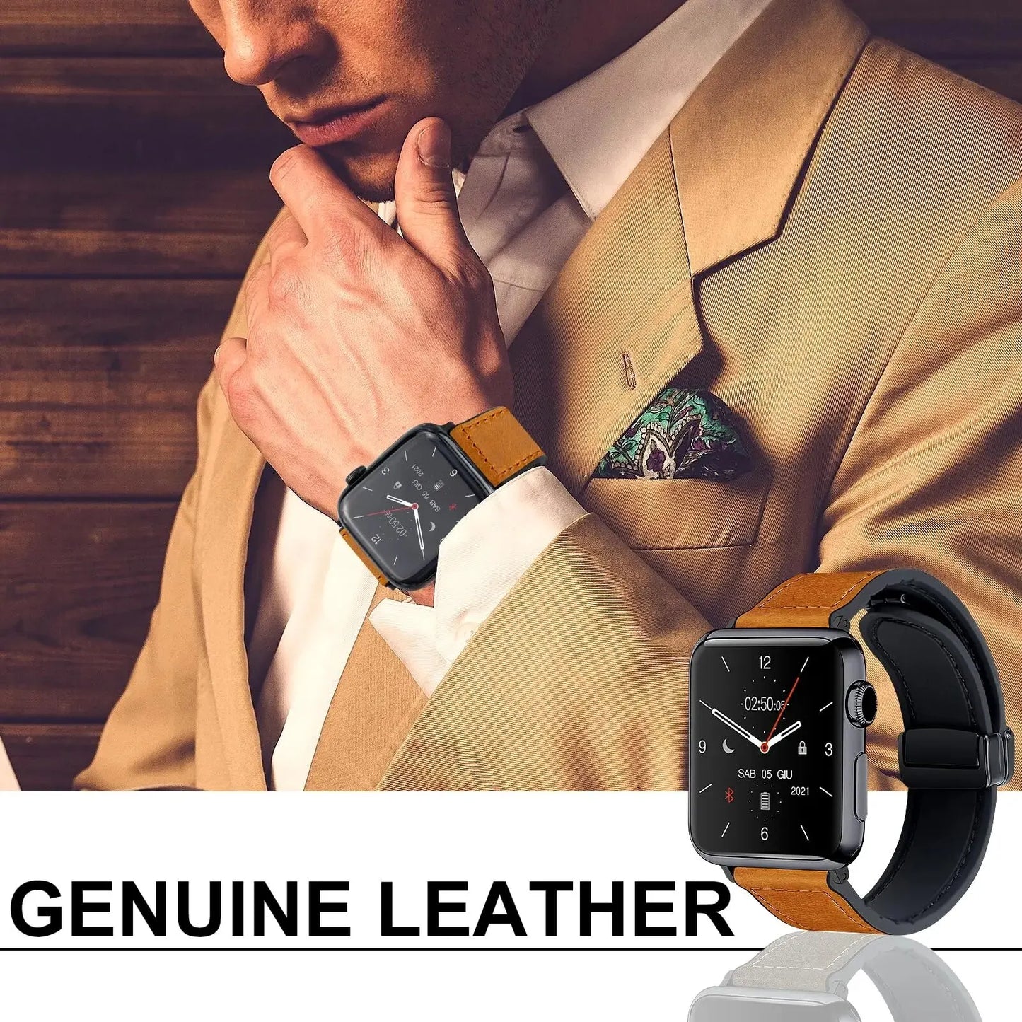 Leather Strap for Apple Watch Band
