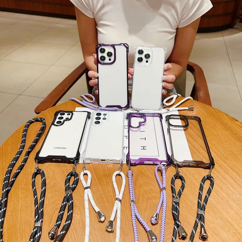 Four Corners Strap Case For Samsung Galaxy