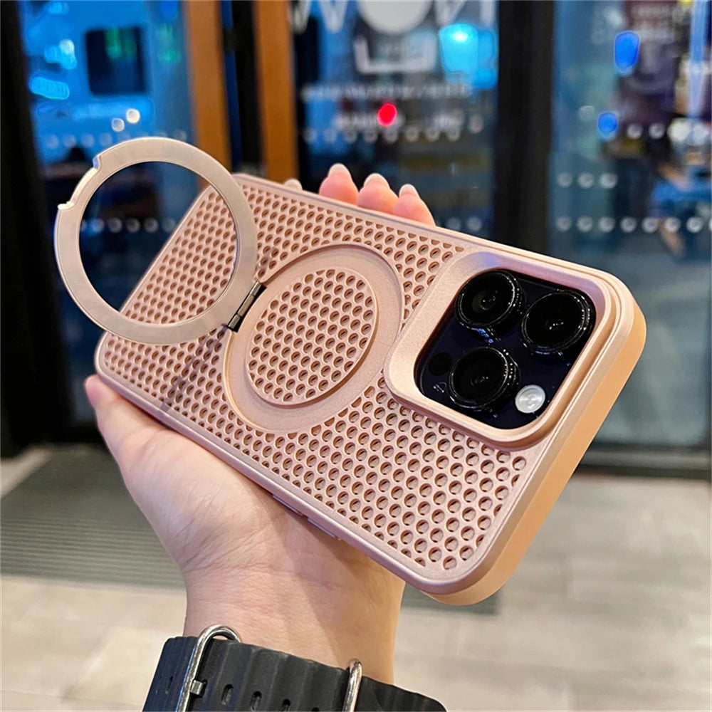 Magsafe Case For iPhone 13 12 14 15 Pro Max Matte Cooling Cover