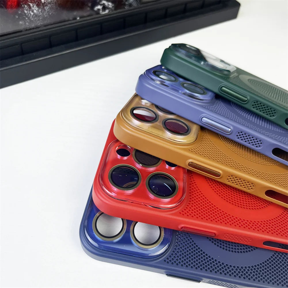 Heat Dissipation Plating Magnetic Magsafe Phone Case
