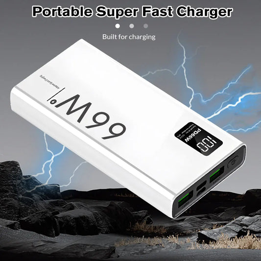 66W Super Fast Charging Portable Power Bank 20000mAh