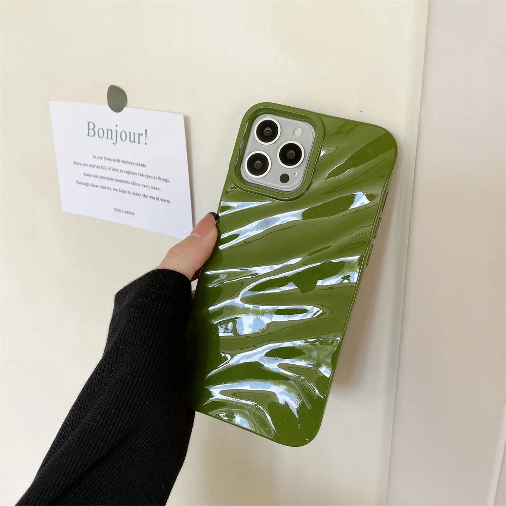 Luxury Wave Pattern Glossy Case