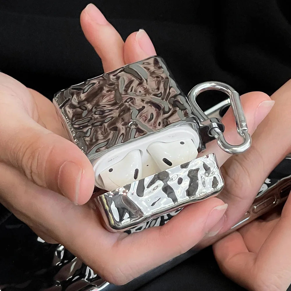 Silver Case for AirPods 3 Pro 2 Earphone Case for AirPod 1/2/3 Cover