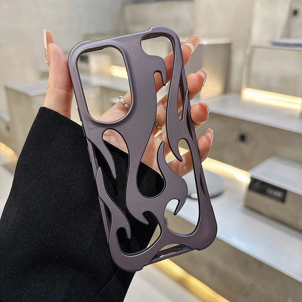 Plating Hollow Flame Matte Case