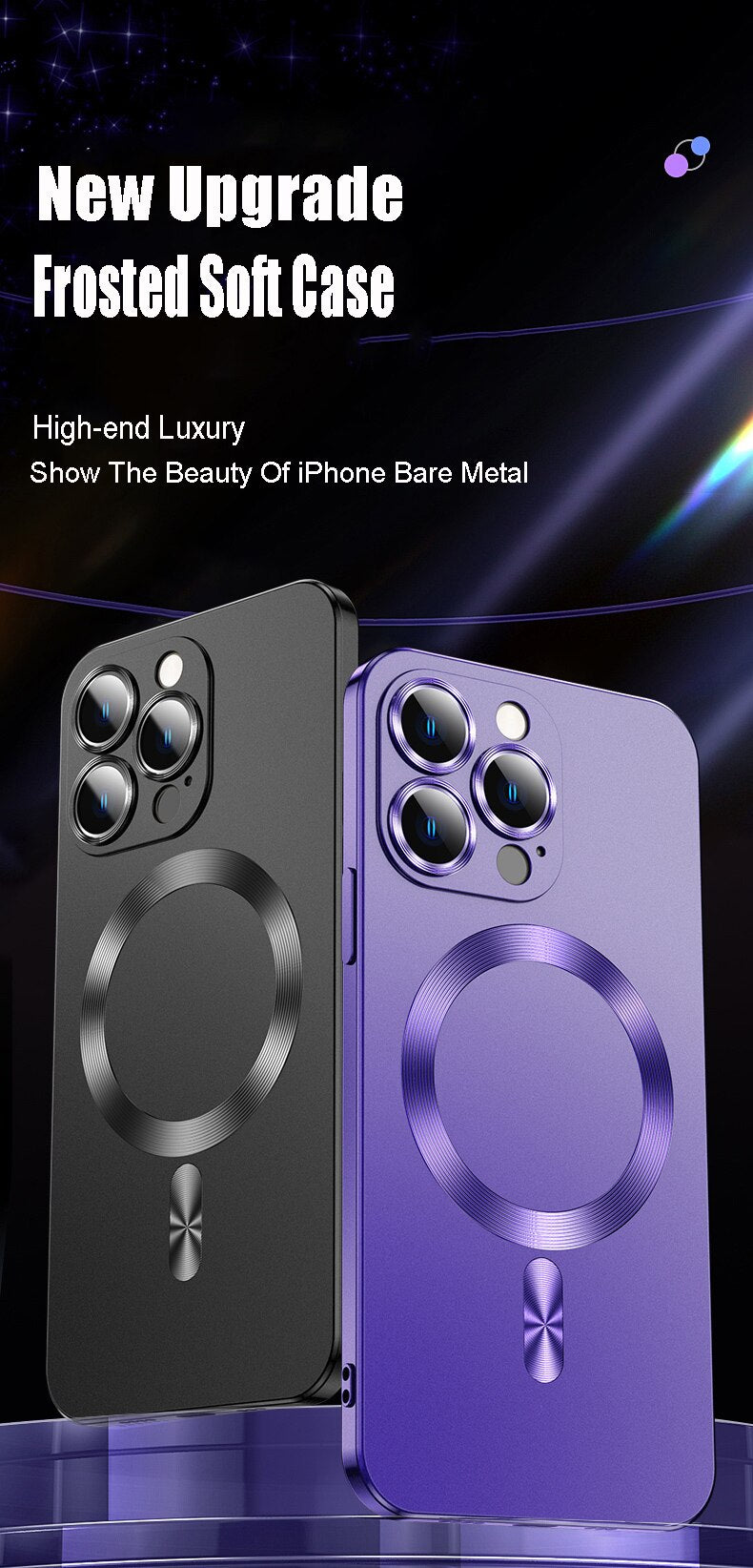 Magsafe Magnetic Case for iPhone 15 14 13 12 Pro Plus Soft Cover