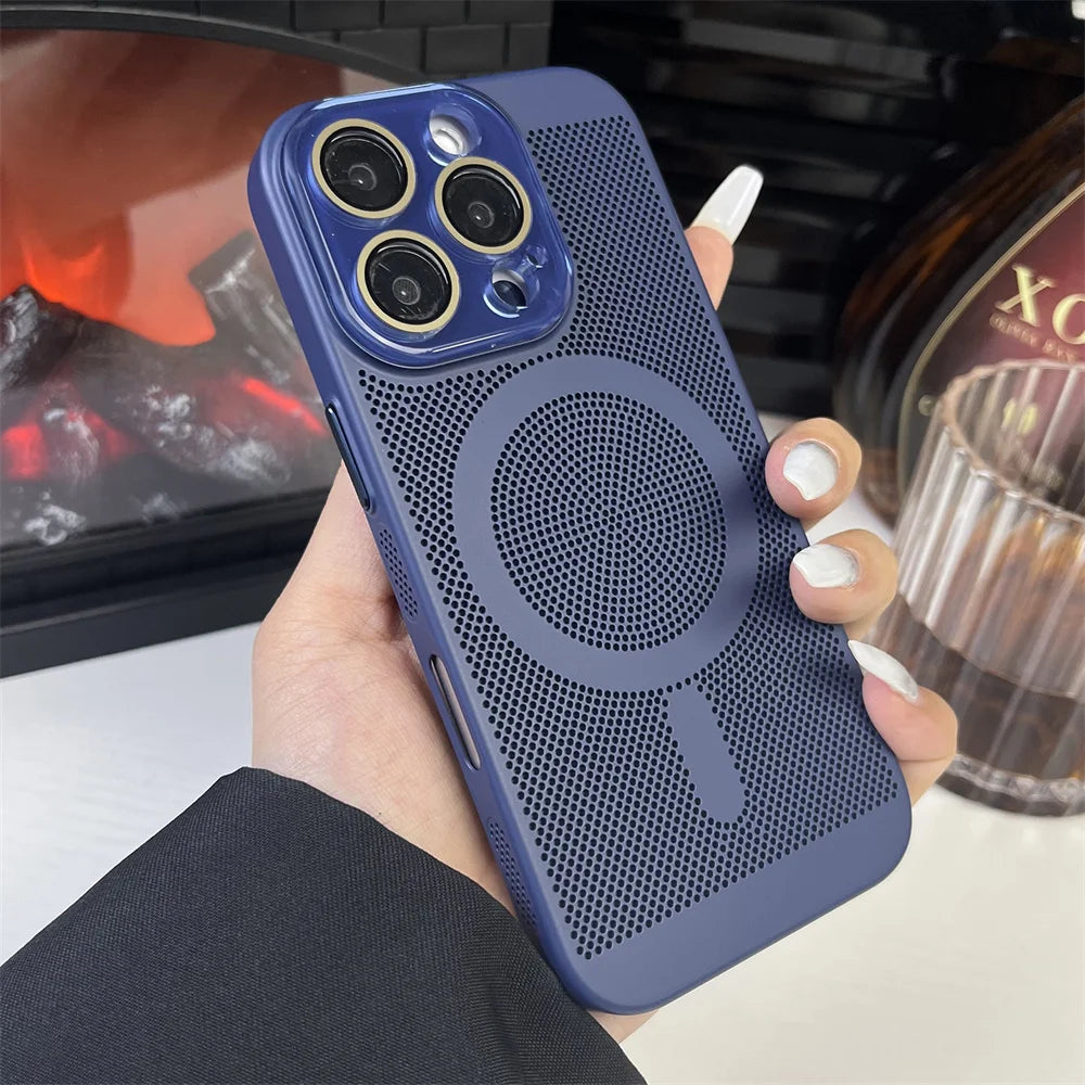 Heat Dissipation Plating Magnetic Magsafe Phone Case