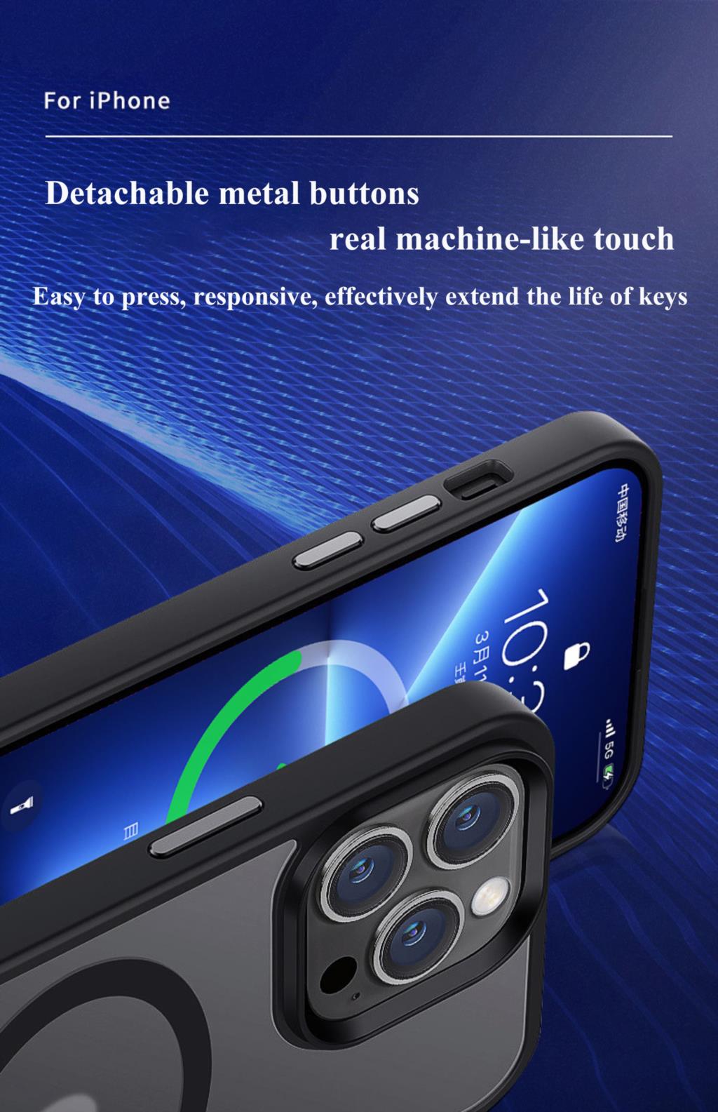 iPhone 15 14 13 12 Luxury Matte Magnetic Wireless Charge Phone Case Magsafe Cover