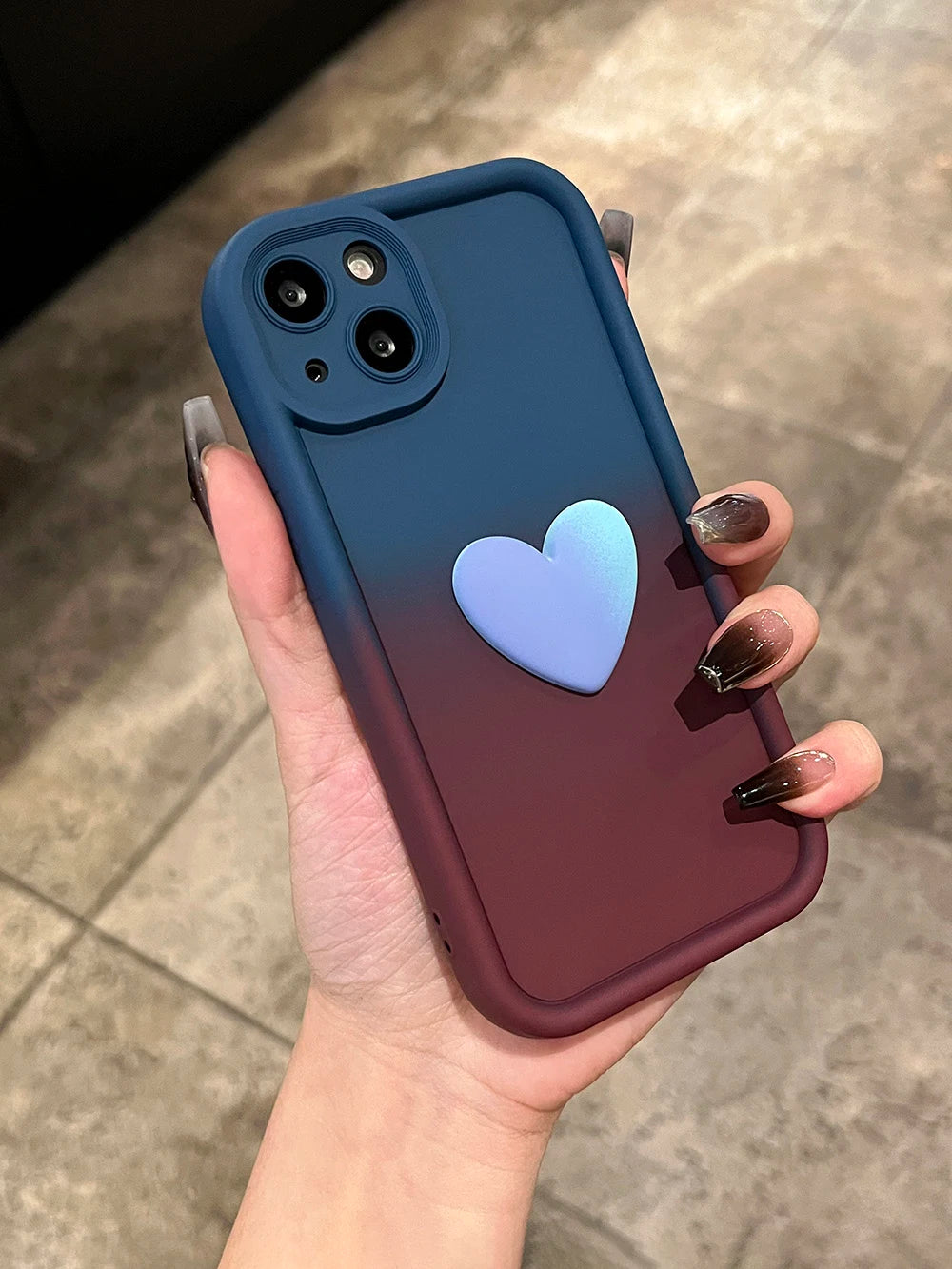 Cute Heart Case For iPhone 15 12 13 14 Pro Max Plus Cover