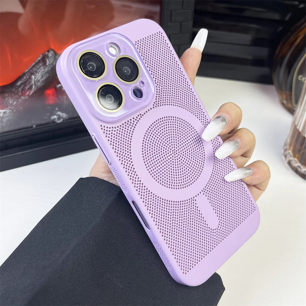 Heat Dissipation Plating Magnetic Magsafe Phone Case