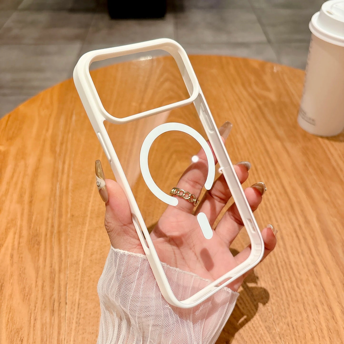 Magsafe Magnetic Transparent Hard Back Cover